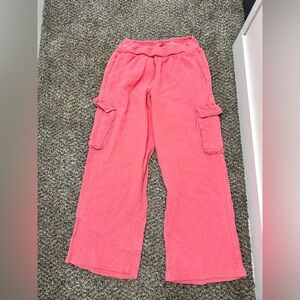 Aerie wide leg waffle pants